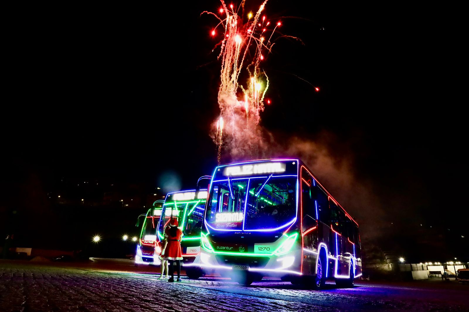 Ônibus Natalino é a primeira atração desta série de ações e eventos referentes ao aniversário de Mauá e às festas de fim de ano