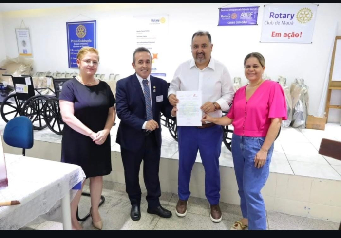 Rotary Club de Mauá promove doação de cadeiras de rodas para Secretaria de Saúde de Mauá