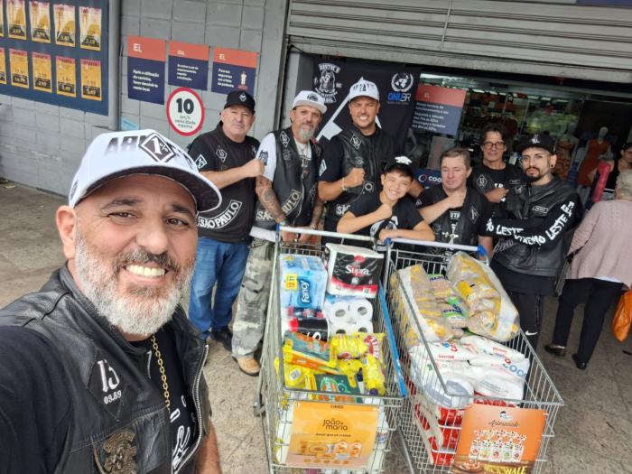 Moto Clube Abutre’s arrecada mais de duas toneladas de alimentos para vítimas de enchentes no litoral