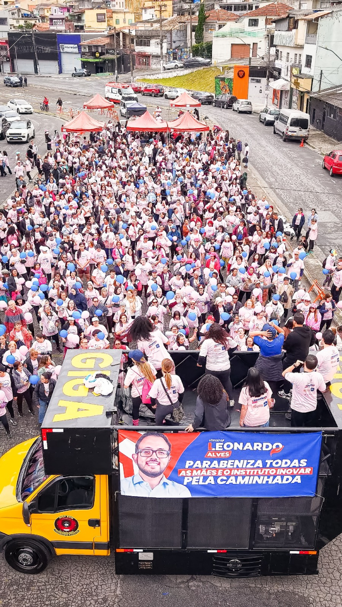 Caminhada das Mães reúne 1.500 pessoas em Mauá