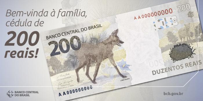 Banco Central lança nota de R$ 200