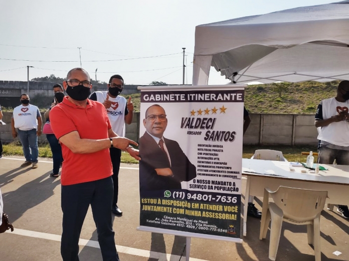 Gabinete itinerante do vereador Pastor Valdeci Santos percorre bairros de Mauá