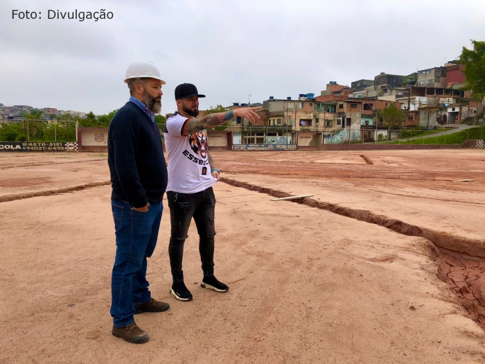 Zé Carlos Nova Era vistoria obras da nova Arena Bordô